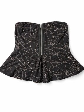 Forever 21 Black Strapless Top with Metallic Accents